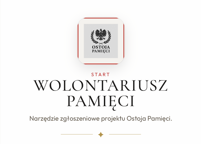 Aplikacja Wolontariusz Pamięci 2.2