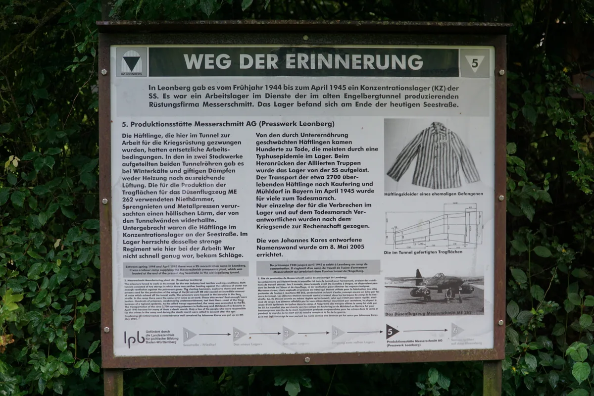 Miejsce pochówku: KZ-Gedenkstätte Leonberg (Alter Engelbergtunnel), Leonberg